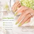 thumbnail image 3 of Beetles Lime Green Glitter Gel Nail Polish, 15ML Sparkly Gel Polish, 3 of 7