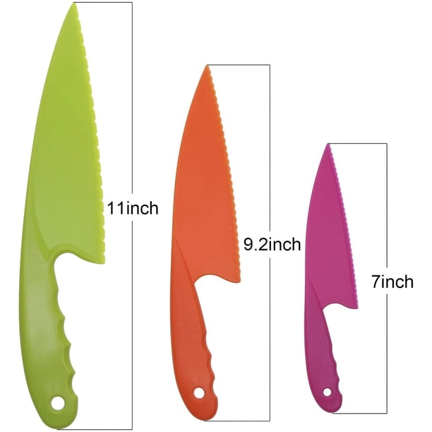 Angwang Lot de 5 couteaux de cuisine en plastique pour enfants – Couteaux de cuisine en nylon pour enfants, couteau de chef en nylon / couteau à fruits pour enfants, couteau à Angwang Lot de 5 couteaux de cuisine en plastique pour enfants – Couteaux de cuisine en nylon pour enfants, couteau de chef en nylon / couteau à fruits pour enfants, couteau à