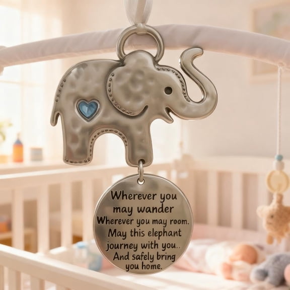 Elephant Friendship Christmas Ornament - Metal Holiday Decor with Inspirational Words, Perfect Gift for Women & Friends, Festive Christmas Tree Decor Pendant, Meaningful Friendship Keepsake, C