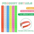 thumbnail image 3 of 24 Pack 30cm Plastic Rulers 12 Inches Colourful Transparent Rulers with Inch and Metric for Kids School Students Classroom Office, 3 of 4