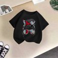 thumbnail image 4 of Summer Toddler Girls Graphic T Shirt Round Neck Short Sleeved Tee Summer Casual T-Shirt, 4 of 4
