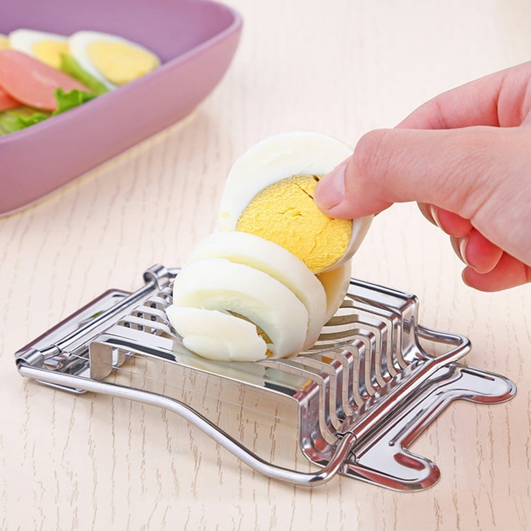 Creative Home Kitchen Egg Cutter Stainless Steel Wire Egg Slicer for Hard  Boiled Eggs