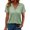 Green, variant on gbyLJF Womens Summer Tops Solid Color Short Sleeve Casual V Neck T Shirts 2026 Trendy Fashion Basic Shirts Tee
