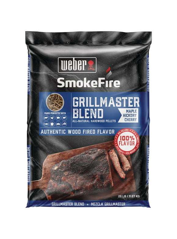 1 PK, Weber SmokeFire 20 Lb. GrillMaster Blend Wood Pellet