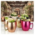 thumbnail image 5 of Moscow Mule Mugs Set of 4, 19oz Hammered Aluminum Cocktail Cups - Copper Color, Bar Drinkware for Parties & Gifts, 5 of 8