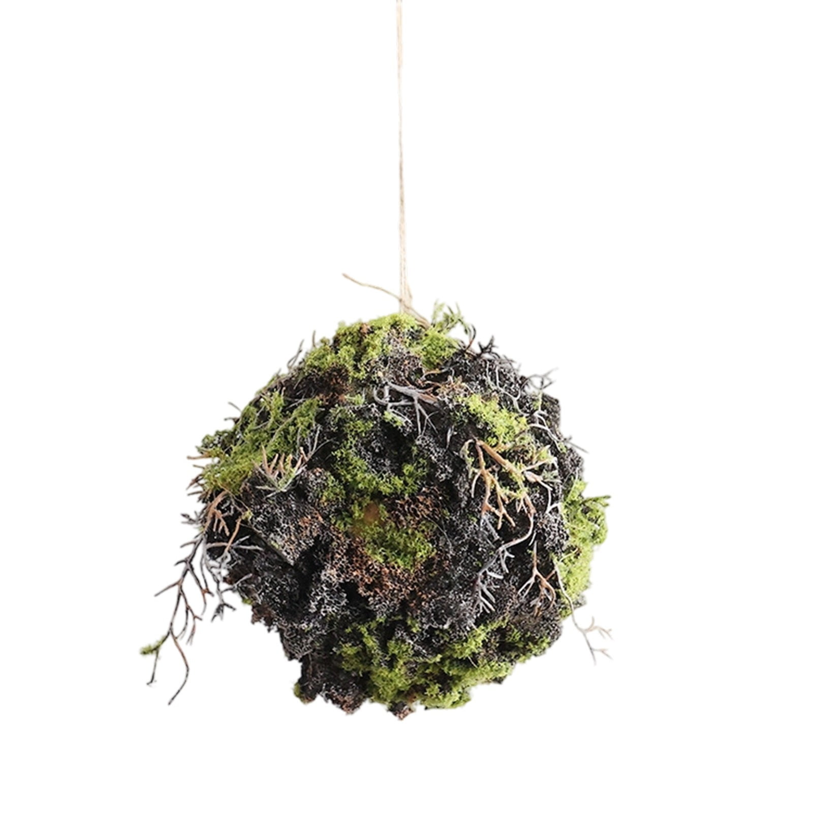 5.9 Inch Artificial Moss Topiary Balls, Large Handmade Brownery Balls for Outdoor Decor, Garden, Patio, Wedding Centerpieces, and Indoor Home Party Displays