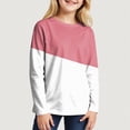 thumbnail image 2 of HCNTES Girls Long Sleeve Shirts Soft Cotton T-Shirts Crewneck Basic Tees for Kids and Teen Girls Tops Clothes(Pink,14-15 Years), 2 of 4