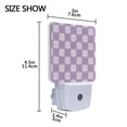 thumbnail image 4 of Purple Floral Tile Pattern LED Night Light Sensor Lamp Plug-in Adjustable Brightness 2 Pack, 4 of 7