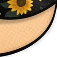 thumbnail image 3 of 36.2 Inch Round Floor Mat Yellow Sunflower Pattern Carpet Decor Rug for Living Room Bedroom, 3 of 6