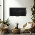 thumbnail image 6 of Large Hand Painted Black 3D Textured Abstract Wall Art, Minimalist Diagonal Line Raised Impasto Oil Painting Picture, 40x20 Inch Canvas Wall Decor for Living Room Bedroom Hallway Office, 6 of 9