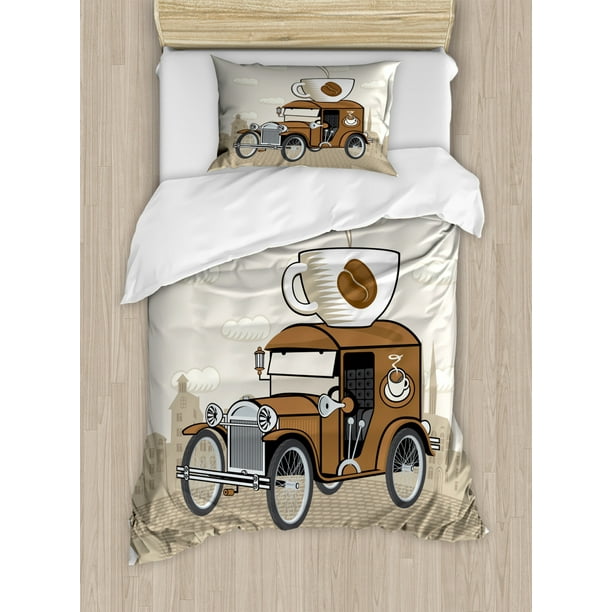 Cars Duvet Cover Set Old Fashioned Car With Coffee Cup On The Top Caffeine Beverage Hot Drink Decorative Bedding Pillow Shams Caramel Cocoa White By Ambesonne Com - Old Fashioned Car Bedding Cars Duvet Cover Set Old Fashioned Car With Coffee Cup On The Top Caffeine Beverage Hot Drink Decorative Bedding Pillow Shams Caramel Cocoa White By Ambesonne Com - Old Fashioned Car Bedding