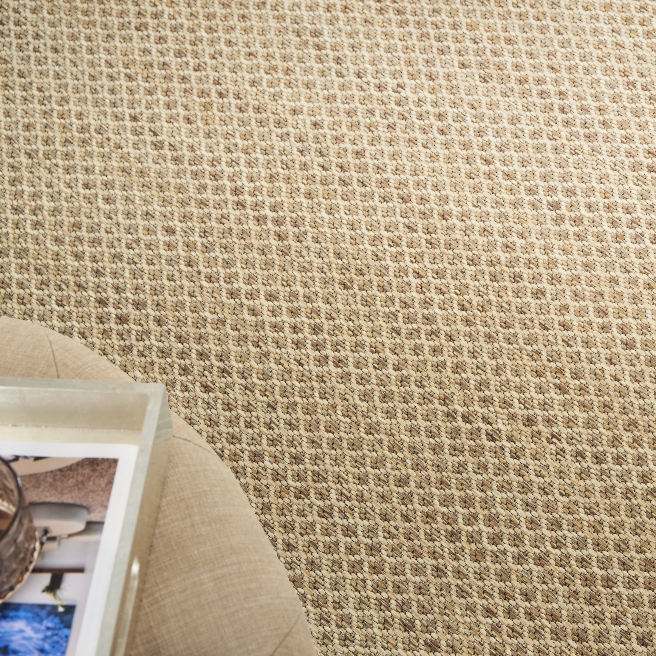 Nourison Courtyard 8' x Round Jute Modern Rug