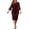 Red#2, variant on Brilliant Womens Dresses Fashion Womens Casual Long Sleeve Round Neck Printed Knee Length Dress Black Dress Summer