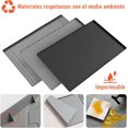 thumbnail image 3 of Tapete Escurridor de Trastes para Fregadero de Cocina, Alfombrilla Impermeable de Silicona, Protector para Gabinete y Mueble, Accesorios Prácticos para Cocina y Baño (Negro, 86×56cm), 3 of 4