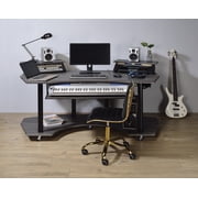 71" Eleazar Black Oak Finish Music Recording Studio Desk