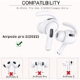 thumbnail image 3 of Replacement Ear Hooks for AirPods Pro 2 Ear Tips Anti Slip Silicone Earbuds Cover for AirPods Pro2 Accessory Wing Tips White 4 Pairs, 3 of 5
