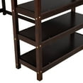 thumbnail image 6 of Harper & Bright Designs Twin Size Loft Bed with Storage Shelves, Wooden Twin Loft Bed Frame with Under-bed Desk for Boys Girls Teens Bedroom, Espresso, 6 of 14