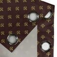 thumbnail image 4 of Ambesonne Fleur De Lis Grommet Curtain, Royal Pattern, 50" x 72", Burgundy Earth Yellow, 4 of 6