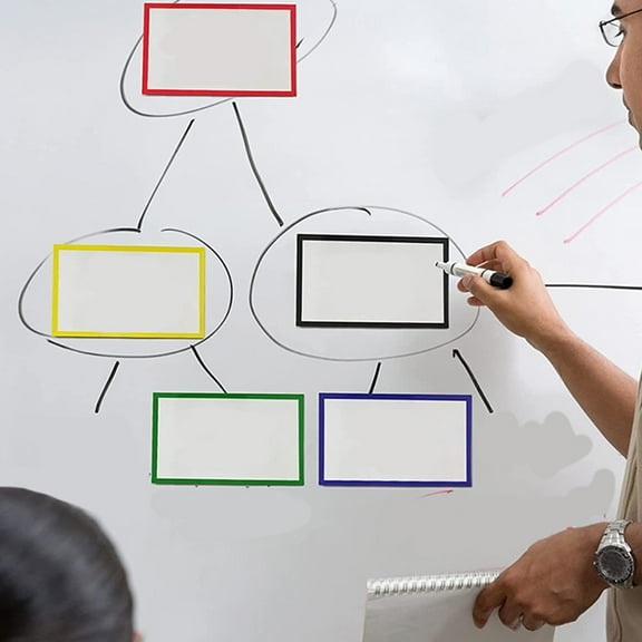 LEXSOMEO 8pcs Magnetic Dry Erase Name Tags Reusable Label Erasable Name Tags Magnetic Refrigerator Tags Writable Magnets Labels Name Marking Label