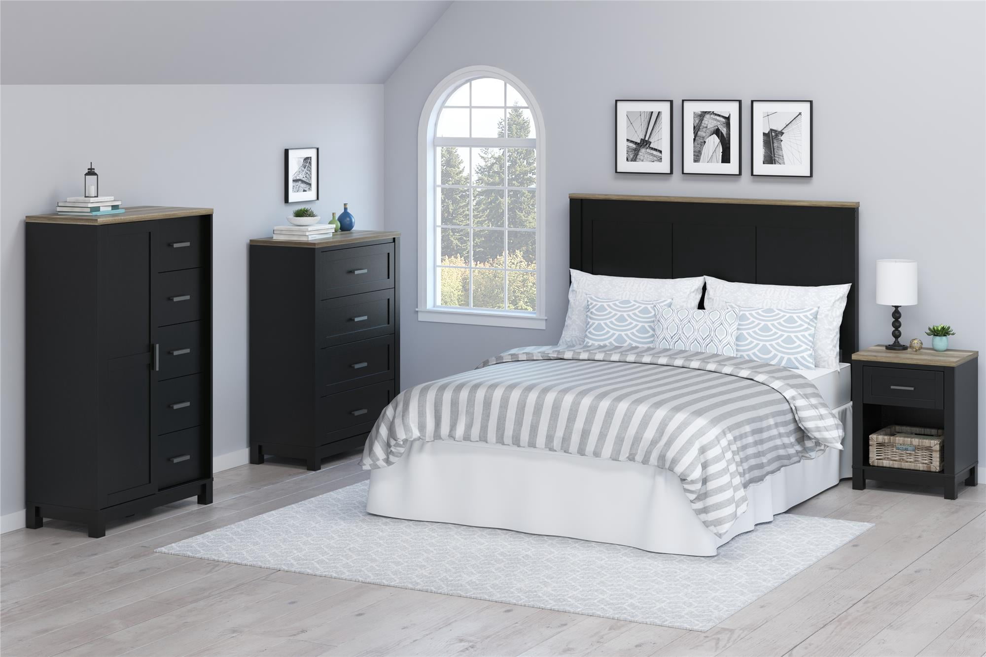 Ameriwood Home Carver 4 Drawer Dresser, Multiple Colors