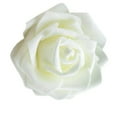 thumbnail image 1 of Paquete de 50 flores biónicas artificiales, rosas de simulación de espuma PE, decoraciones de flores falsas, regalos de compromiso para bodas y Kits de decoración para fiestas Blanco crema Wosthever  JJ18310-07, 1 of 6