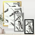 thumbnail image 4 of Designart 'Vintage Black and White Sleeping Crows' Traditional Framed Art Print, 4 of 4
