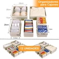 thumbnail image 3 of Juego de 12 Organizadores de Cajones, Separadores y Divisores de Cajón Plegables, para Ropa, Ropa Interior, Calcetines, Sostenes, Toallas y Corbatas, 3 of 4