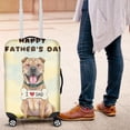 thumbnail image 4 of Cute Chinese Shar-Pei Loves Dad Happy Father's Day Travel Luggage Cover Dog Lover Suitcase Dust Protective Decor - 12008, 4 of 5