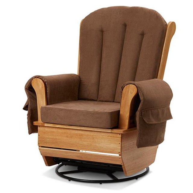 L.A. Baby HG-13881-NWC Glider Rocker, Natural-Choco