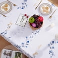 thumbnail image 3 of Floral Tablecloth Square, Watercolor Wildflower Table Cloth, Spring Summer Waterproof Polyester Fabric Wrinkle Free Tablecloths for Outdoor, Picnic, Camping, Party, Kitchen, Dining Room, 55x55 Inch, 3 of 6