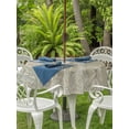 thumbnail image 3 of Outdoor Tablecloths with Umbrella Hole & Zipper, Green Brown Wildflowers Round Tablecloth 54 Inch, Modern Floral Butterfly Plant Waterproof Table Cloth, Patio/Pool/Picnic Table Covers, 3 of 8