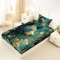 thumbnail image 4 of Erosebridal Jungle Animal Black Bear Twin Sheet Sets 3pcs For Boys Girls,Teens Oil Painting Style Flowers Butterfly Bedding, 4 of 5