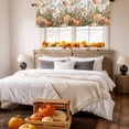 thumbnail image 3 of Thanksgiving Flowers Pumpkin Valances for Windows, 42 x 18in, Retro Watercolor Autumn Rod Pocket Kitchen Valance Curtain Light Filtering Window Treatments for Living Room Bedroom, 1 Panel, 3 of 7