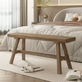 thumbnail image 2 of 39" Farmhouse Solid Wood Dining Bench, Narrow Entryway Bench Seating for Living Room Bedroom Indoor, 2 of 8