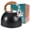 Bright Black, variant on Uscover 3.2QT Stainless Steel Stovetop Whistling Tea Kettle with iCool Ergonomic Handle, Gradient Purple