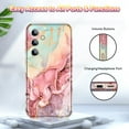 thumbnail image 3 of CASEFIV YTC10005 Soft Marble Silicone Back Cover Cell Phone Case for Samsung Galaxy 24, Rose Gold, 3 of 8