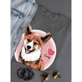 thumbnail image 3 of I Heart Corgi Wink T-Shirt Women -Image by Shutterstock, Female 5X-Large, 3 of 4