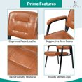 thumbnail image 4 of Mindy Dining Chairs Set of 6, Caramel Fabric – Office Waiting Room Chairs, 4 of 12
