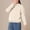 Beige, variant on WAVSUF Girls Fleece Undershirt Crew Neck Soft Comfort Long Sleeve Fall Casual Top Beige 10-12