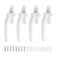 thumbnail image 2 of Aluminum Alloy Window Handle Security Lock Hardware Flat Open External Push Casement, 2 of 7