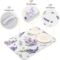 thumbnail image 4 of FREEAMG Lavender Flowers Dish Drying Mat for Kitchen Counter,Super Quick Absorbent Composite Sponge Dish Drying Pad,Heat Resistant Non-Slip Rack Tableware Mat, 18x24 Inch, 4 of 7