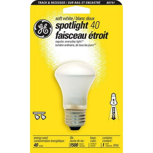 GE Lighting Canada 40W R16 Soft White Indoor Spotlight Bulb