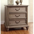 thumbnail image 6 of Antique Modern Panel Wooden HB Storage FB Platform Eastern King Size Bed Rustic Natural Tone Finish w Matching Dresser Mirror Nightstand 4pc Set, 6 of 9