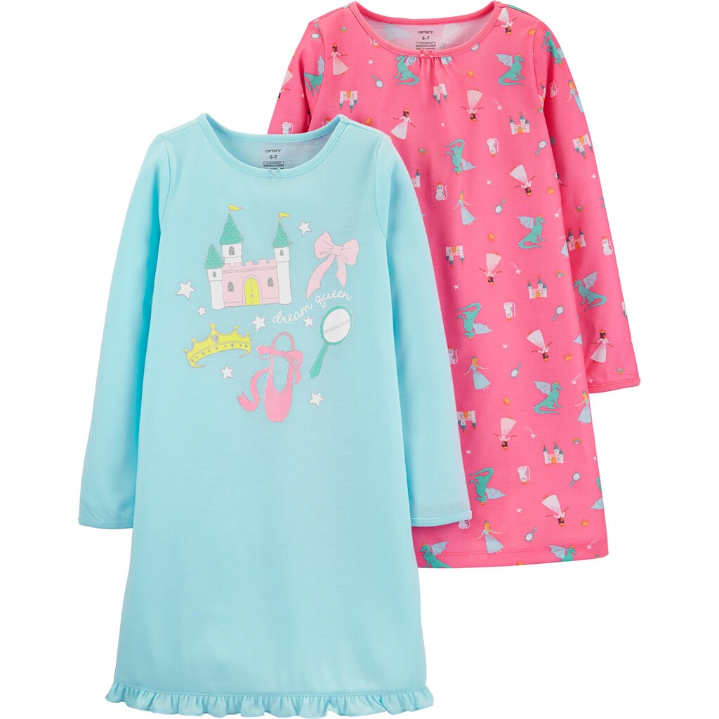 Girls 414 Carter's 2Pack Nightgowns Pink Fairies