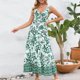 thumbnail image 5 of Vestido sin Mangas para las Mujeres Vestido de Tobillo Impreso Casual con Cuello en V, Vestido de Verano Ligero de Algodón de Imitación para el Hogar, el Uso Diario Y las Cuatro Estaciones, 5 of 8