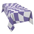 thumbnail image 2 of Purple White Checkered Tablecloth Rectangle Table Cloth 60x120 , Waterproof Tablecloth Outdoor Table Cloth, Modern Irregular Geometric Washable Table Cover for Kitchen Dining Party, 2 of 8