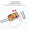 thumbnail image 2 of Tignapoo Compact Vintage-Style Outdoor Aluminum Lunch Box Set with Customizable Options - Includes Steamer Rack, Pocket Stove, and Storage Bag - Perfect for Camping and Picnics (750ML), 2 of 6