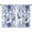 Blue Floral, variant on Leeva Kitchen Valances for Windows, 1 Panel Linen Textured Decorative Valance Window Treatment for Farmhouse, Light Filtering Rod Pocket Drapery for Bedroom, W 52 x L 18 Inches