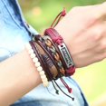 thumbnail image 2 of simple tejida el brazalete de de cuero de Hugo Pulseras de cuero de la PU, 2 of 5