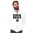 thumbnail image 5 of Papa Bear Dad Father's Day Pawprint Zip Hoodie Sweatshirt Men Brisco Brands S, 5 of 6